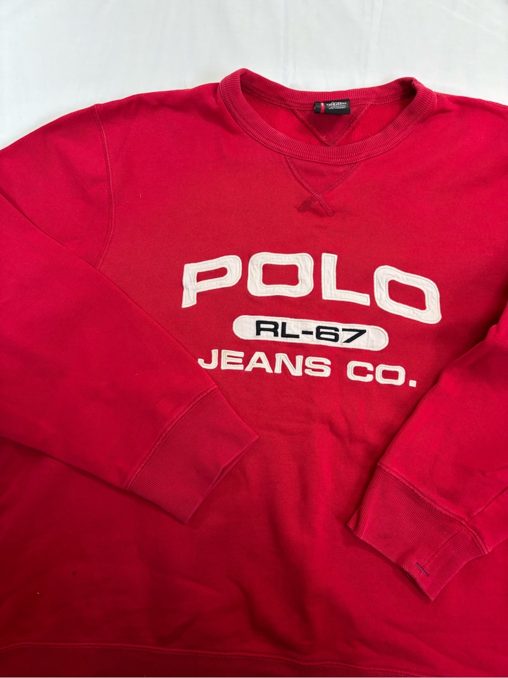 Ralph Lauren Men's Crewneck Polo Jeans Sweatshirt Vintage RL 67 Pullover Xl 90s